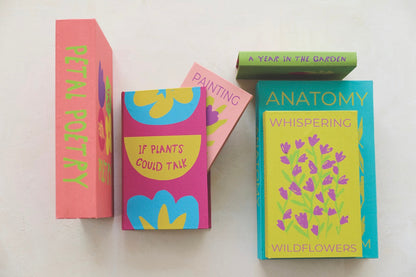 Floral Canvas Storage Book Box
