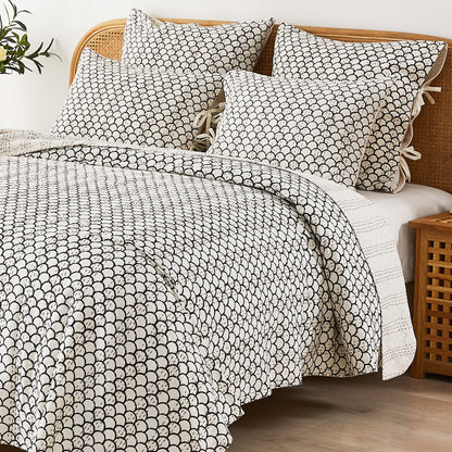 Hand Stitched Block Print Kantha Coverlets