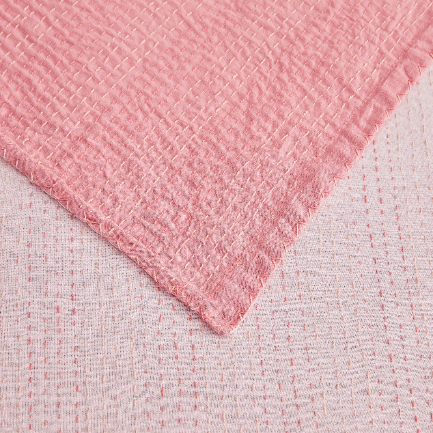 Hand Stitched Reversible Kantha Coverlets