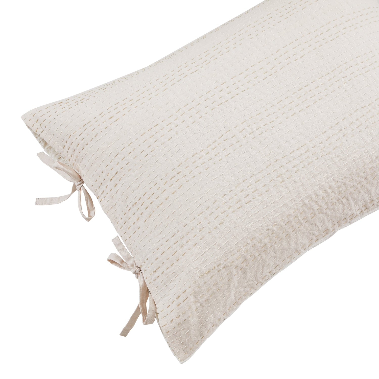 Hand Stitched Reversible Kantha Pillow Sham Pairs