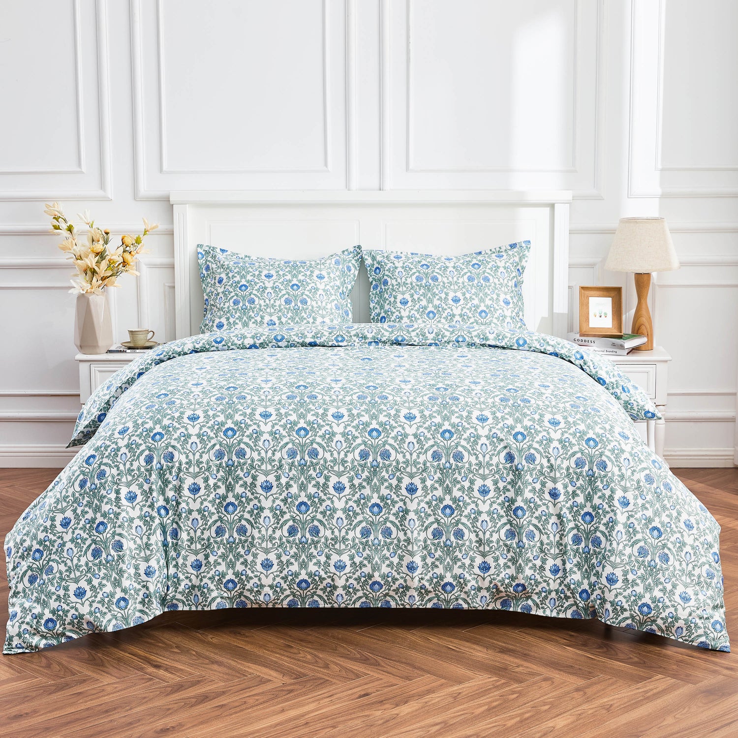 Arts &amp; Crafts Floral Printed Duvet Set