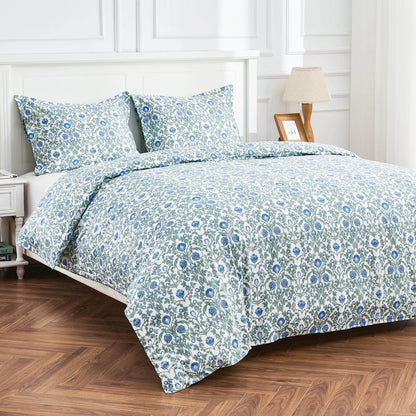 Arts &amp; Crafts Floral Printed Duvet Set