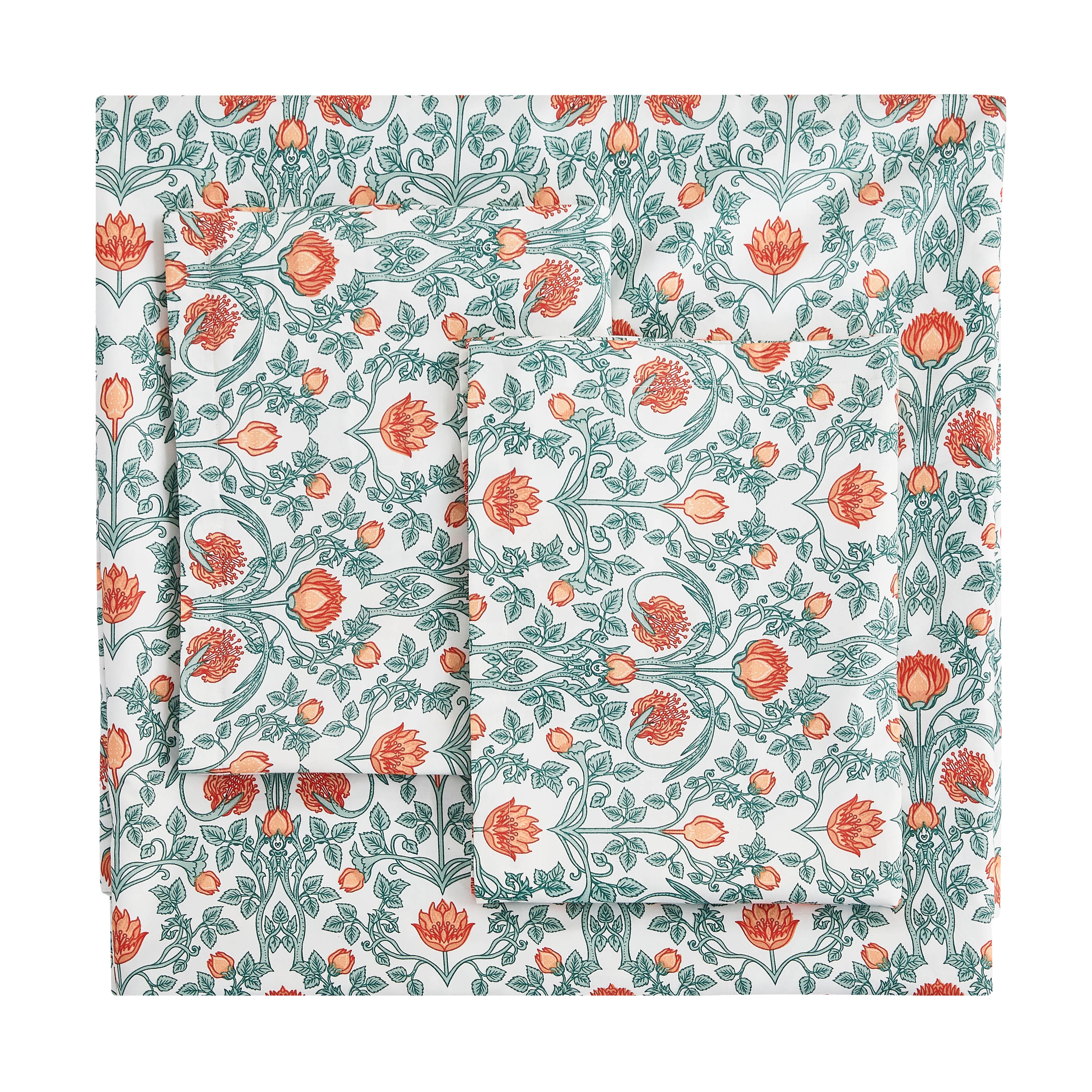 Arts &amp; Crafts Floral Printed Duvet Set