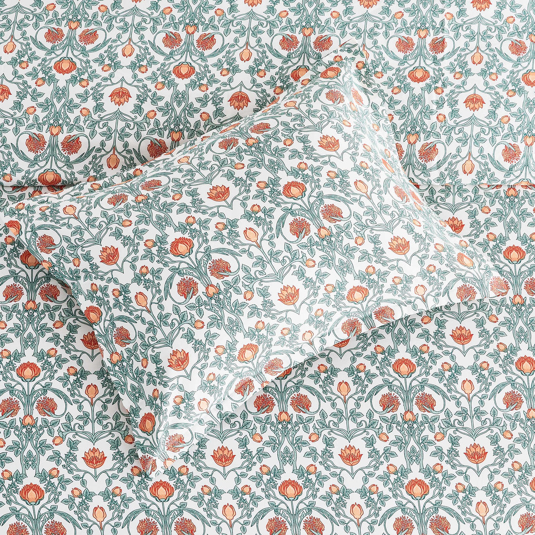 Arts &amp; Crafts Floral Printed Duvet Set