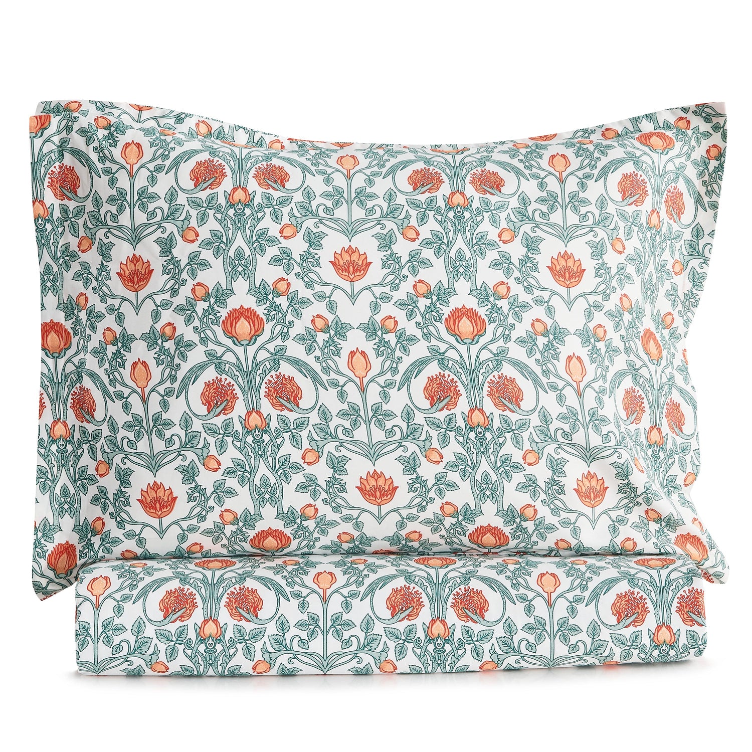 Arts &amp; Crafts Floral Printed Duvet Set