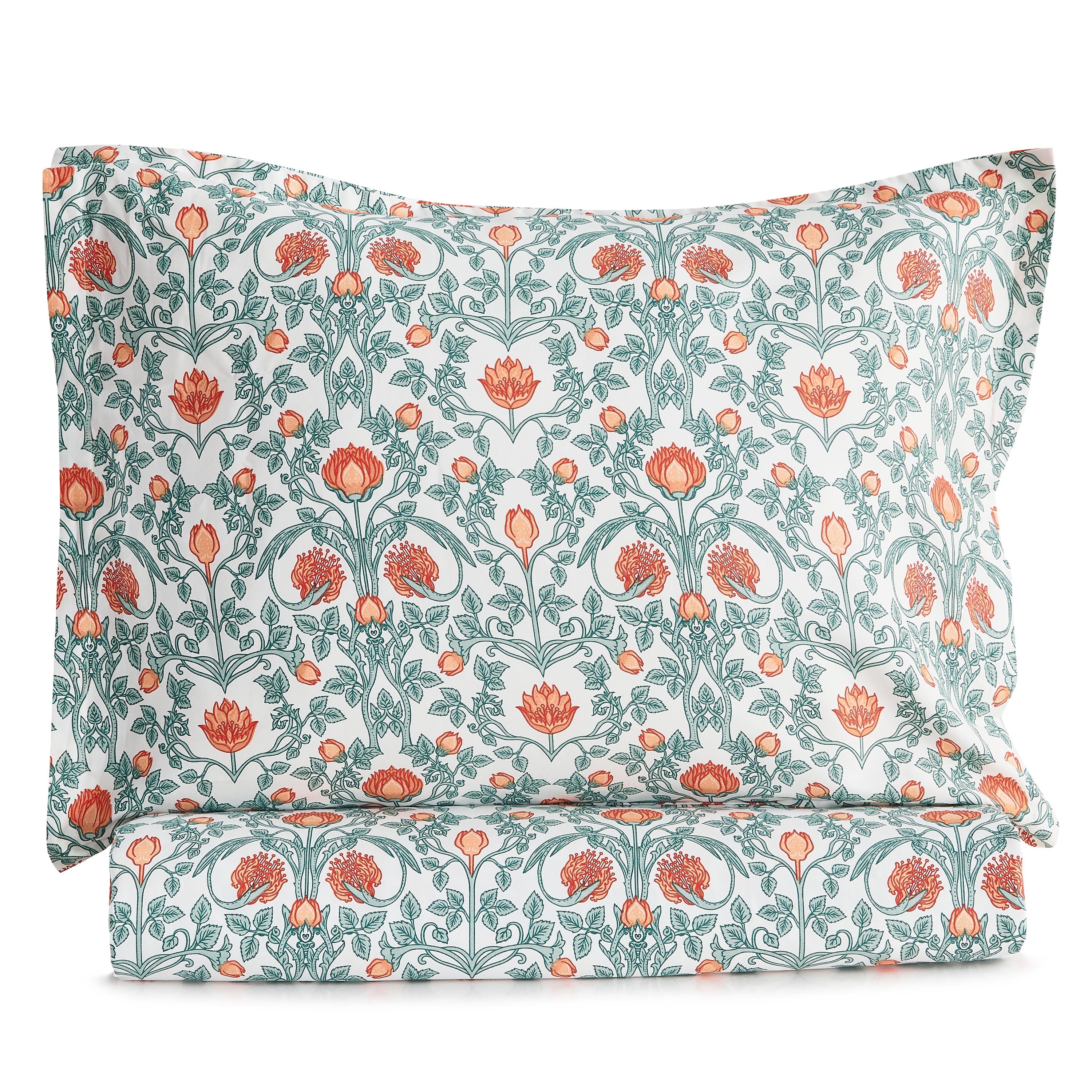 Arts &amp; Crafts Floral Printed Duvet Set
