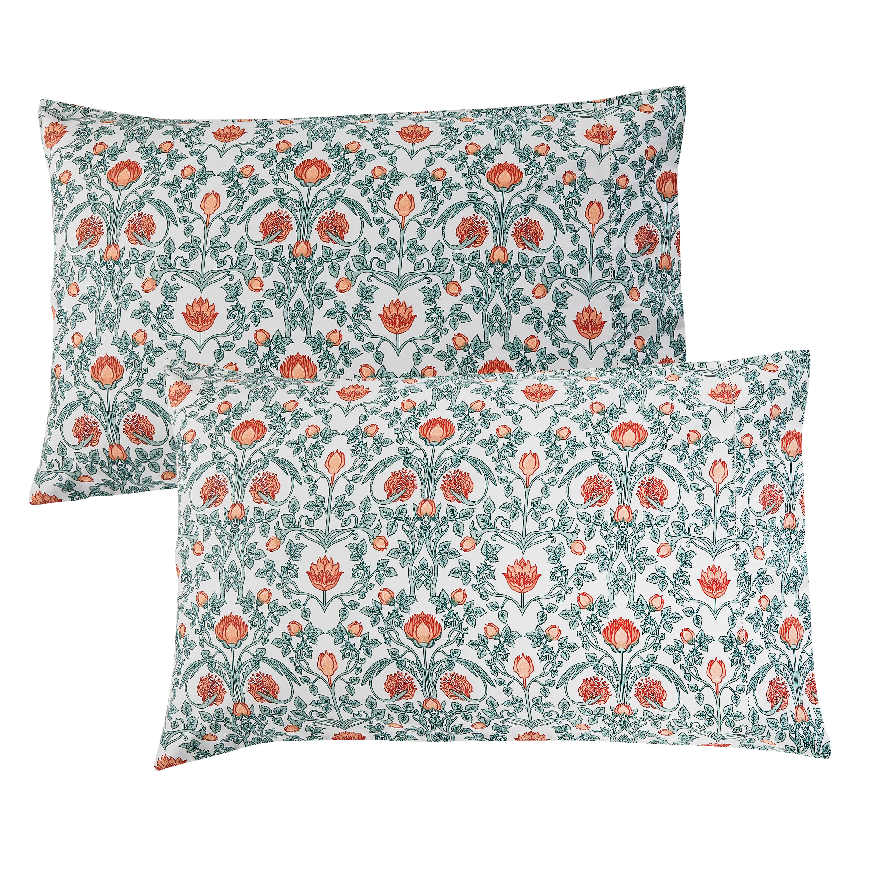 Arts &amp; Crafts Floral Printed Pillowcase Pair
