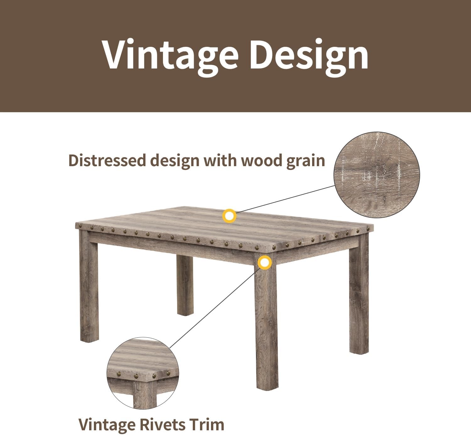 Rustic Dining Set For 6