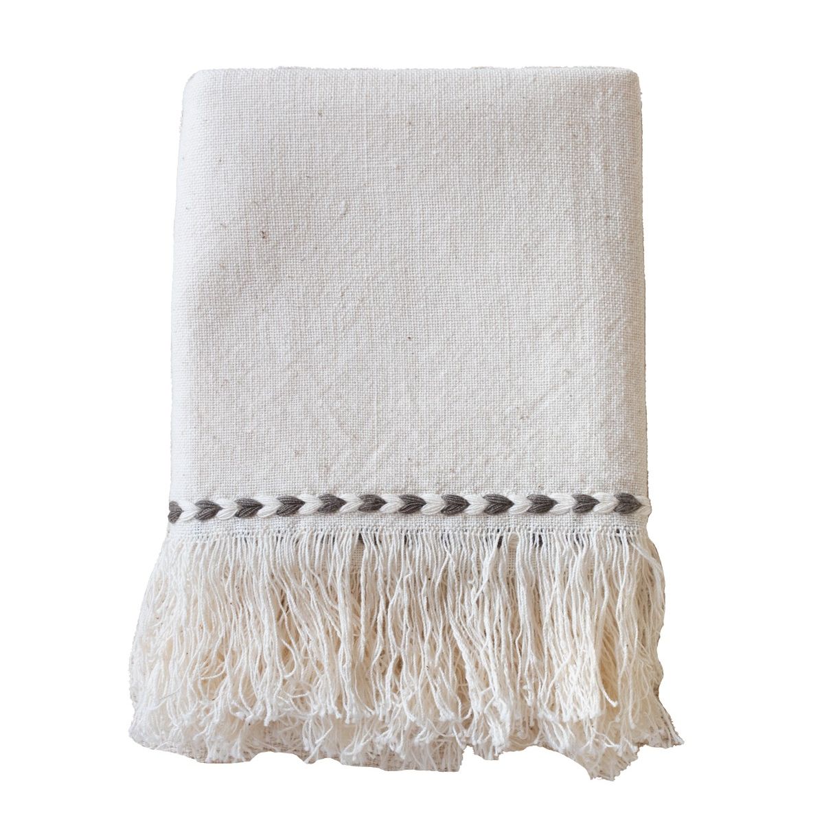 Gray Braid Detail Napkin | Set of 2