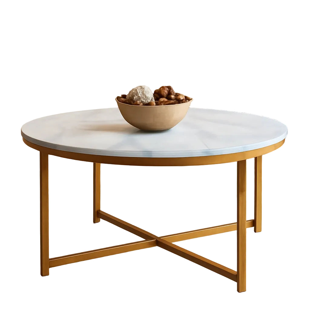 Marble and Gold Coffee Table