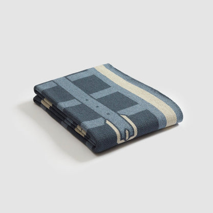 Equestrian Lattice - Cotton Sustainable Knit Throw Blanket