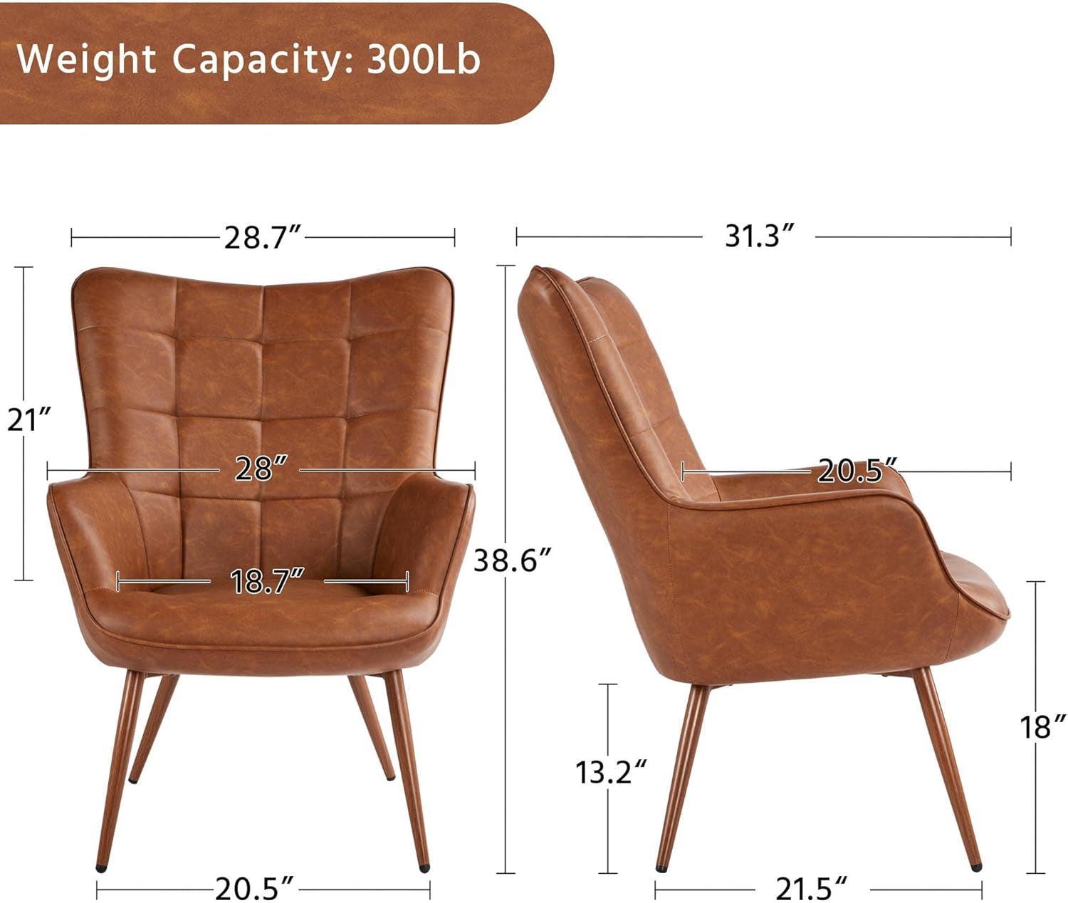 Modern Accent Chair With Metal Legs