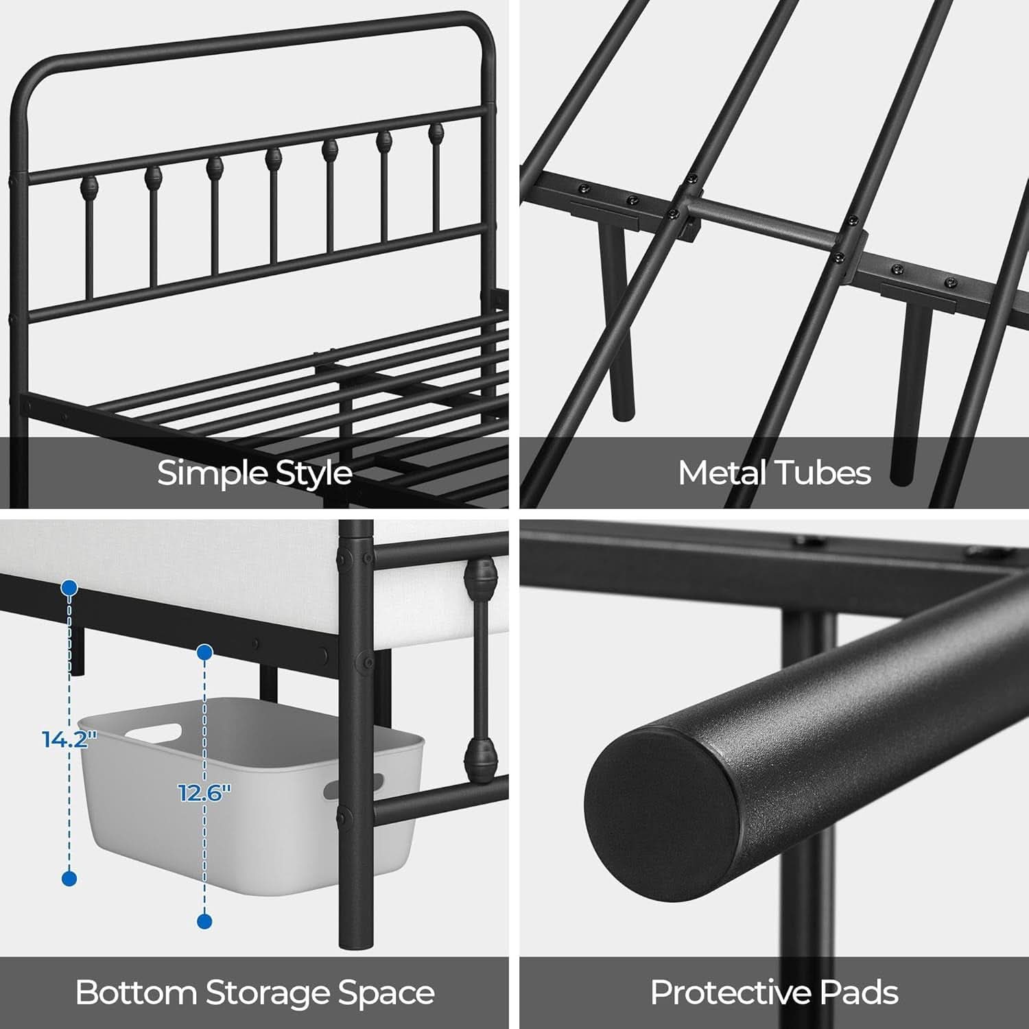 Queen Size Metal Platform Bed Frame