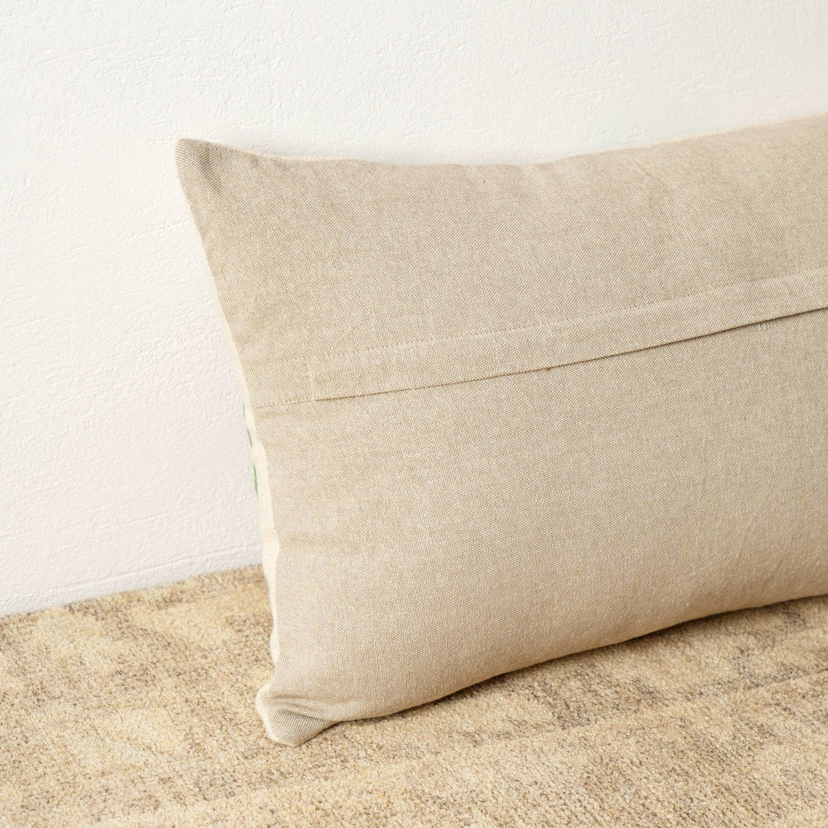 Suzani Embroidered Multicolor Lumbar Throw Pillow - 26" X 14"