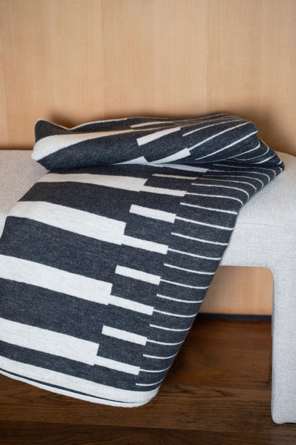 LUCA throw "two-tone stripes"