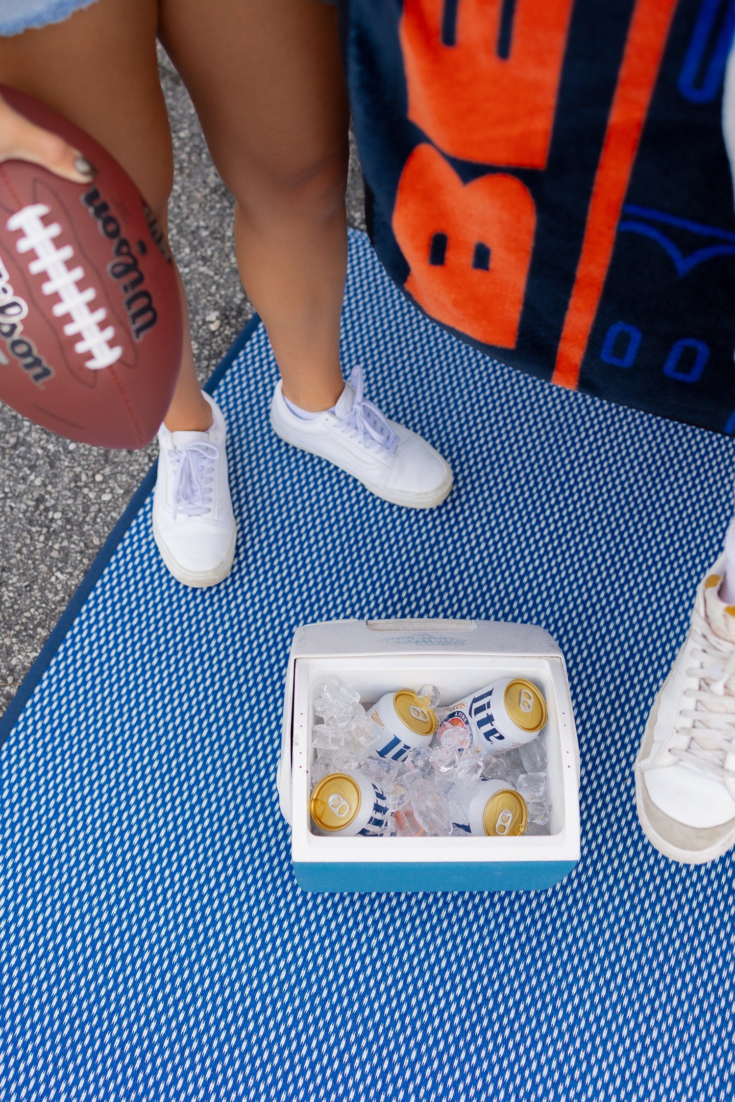 Basic Blue &amp; White Outdoor Mat