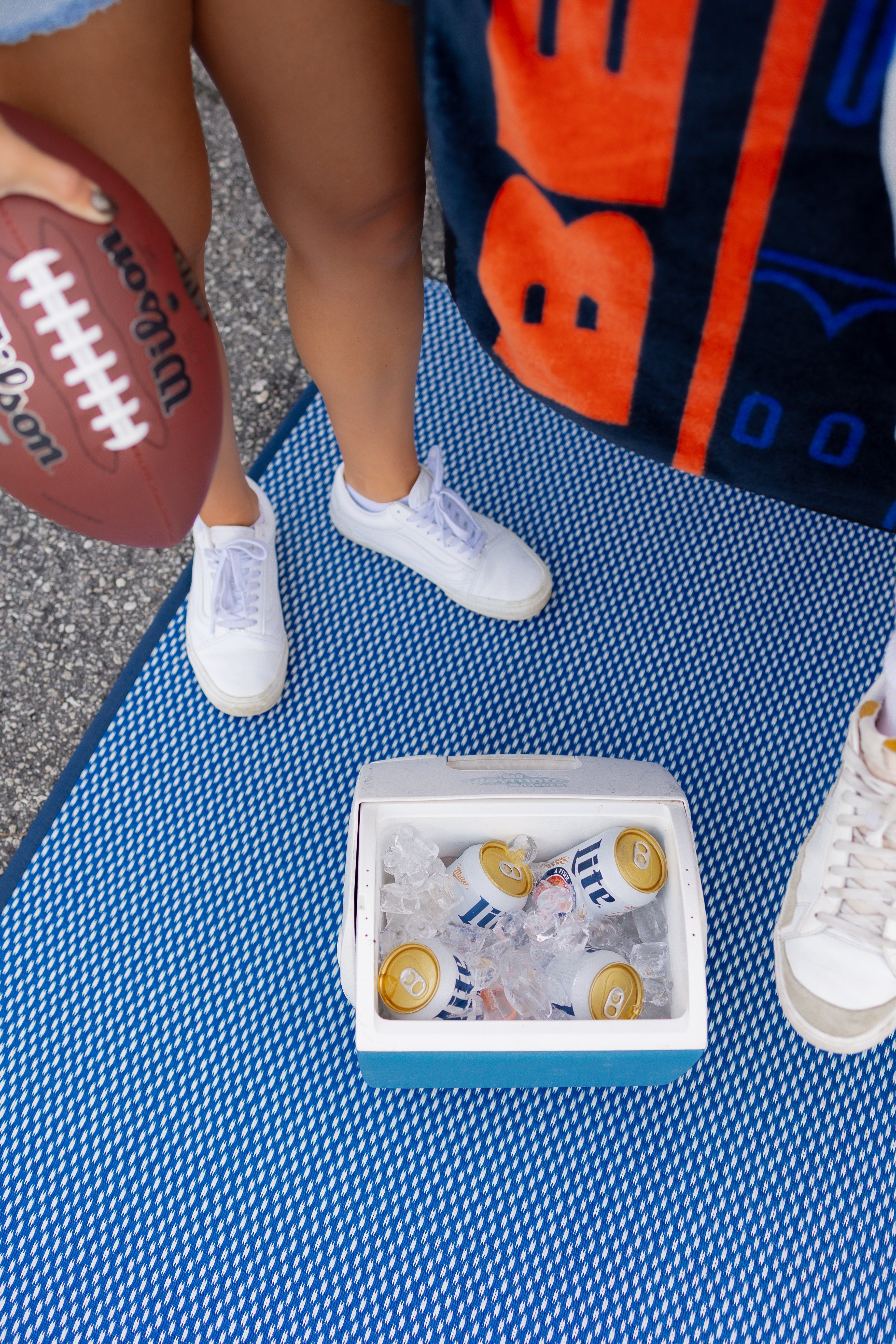 Basic Blue &amp; White Outdoor Mat