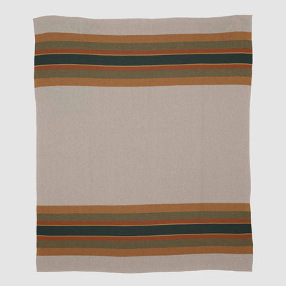 Lodge Stripe - Cotton Sustainable Knit Throw Blanket