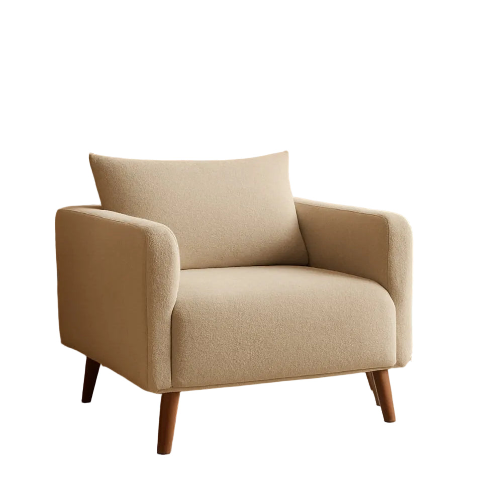 Oversized Upholstered Accent Chair In Greige