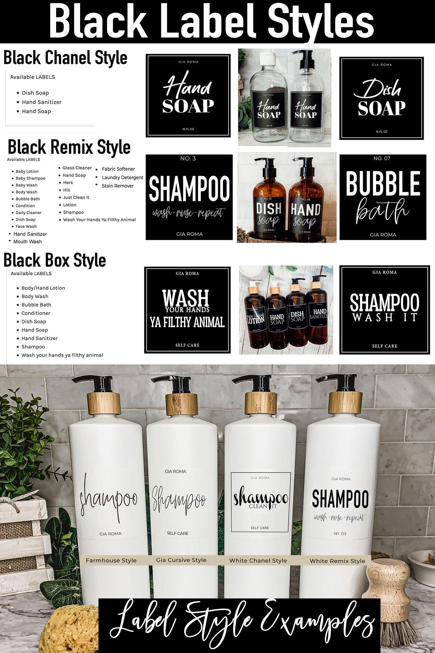 32oz Plastic Cleaning Bottles with Customized Labels- White