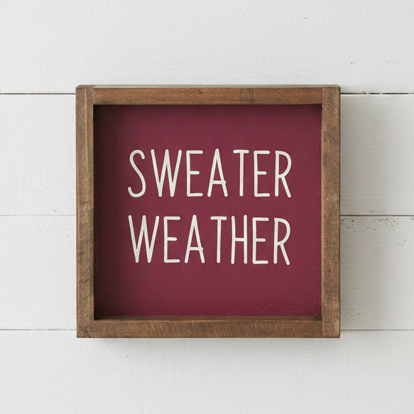 Fall/Harvest Sweater Weather Wood Shelf Sitter