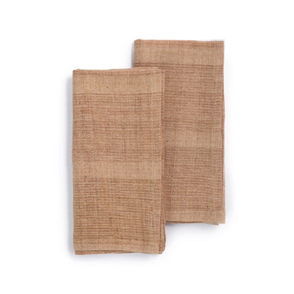 Set of 2 Handwoven Organic Cotton Napkins - 3 Colors