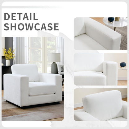 39 Inch Oversized Chenille Upholstered Accent Chair