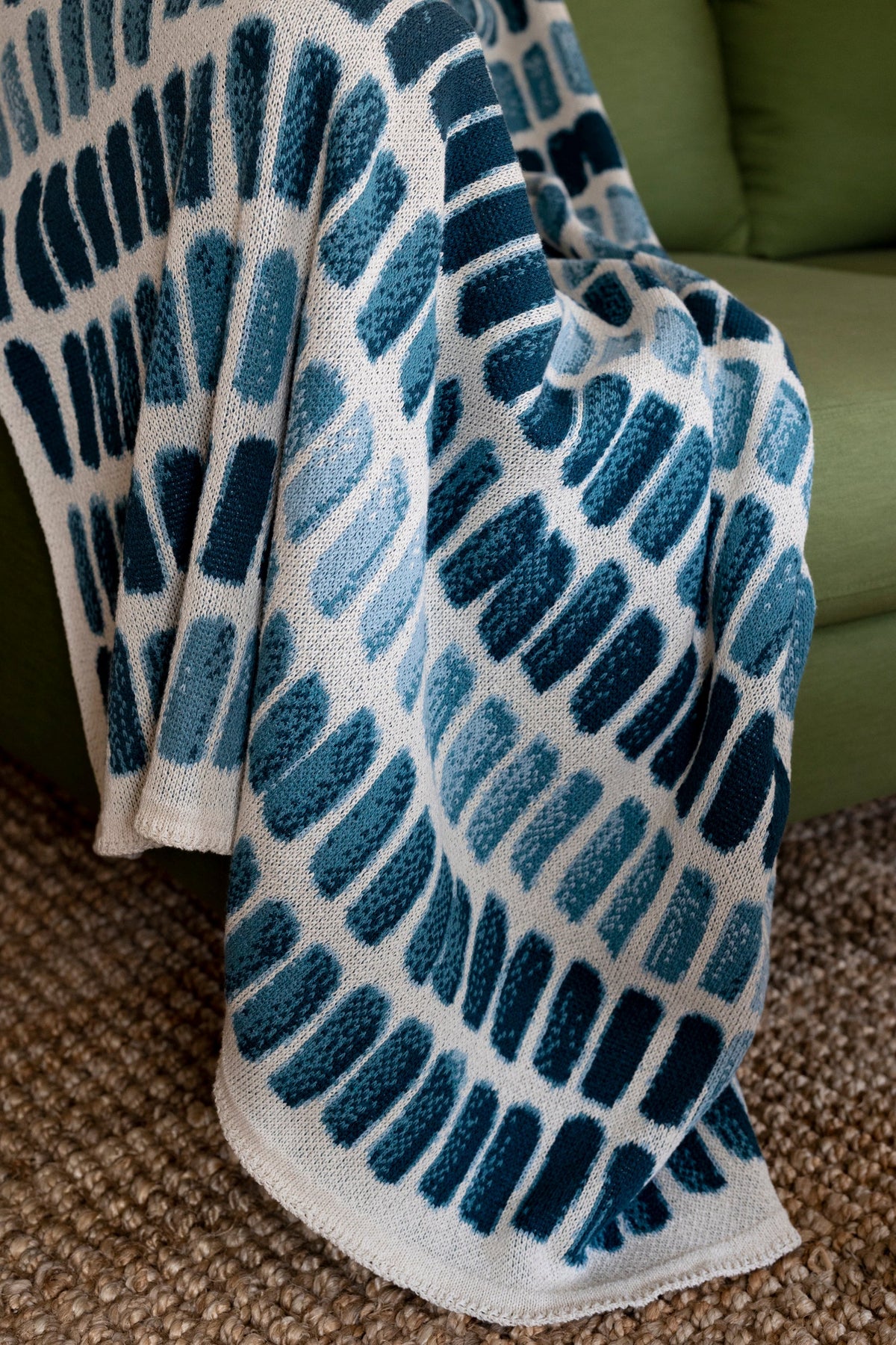 Watercolor by Kelly Harris Smith - Cotton Sustainable Knit Patterned Throw Blanket