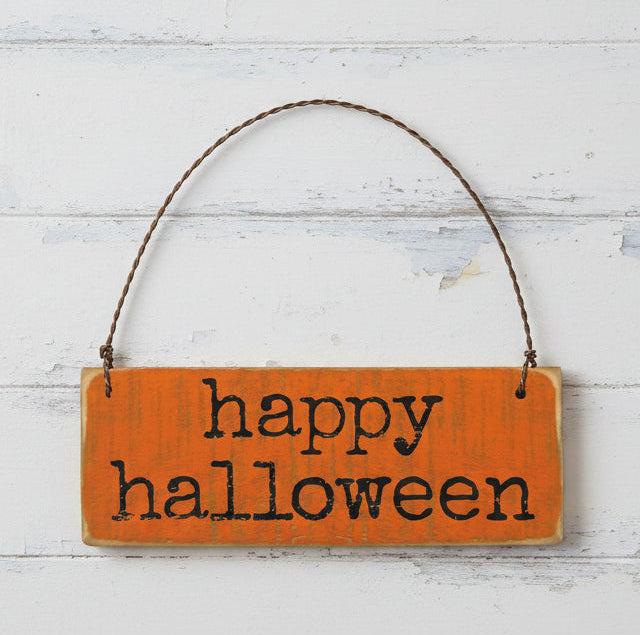 Wood Slat Ornament Sign - Happy Halloween