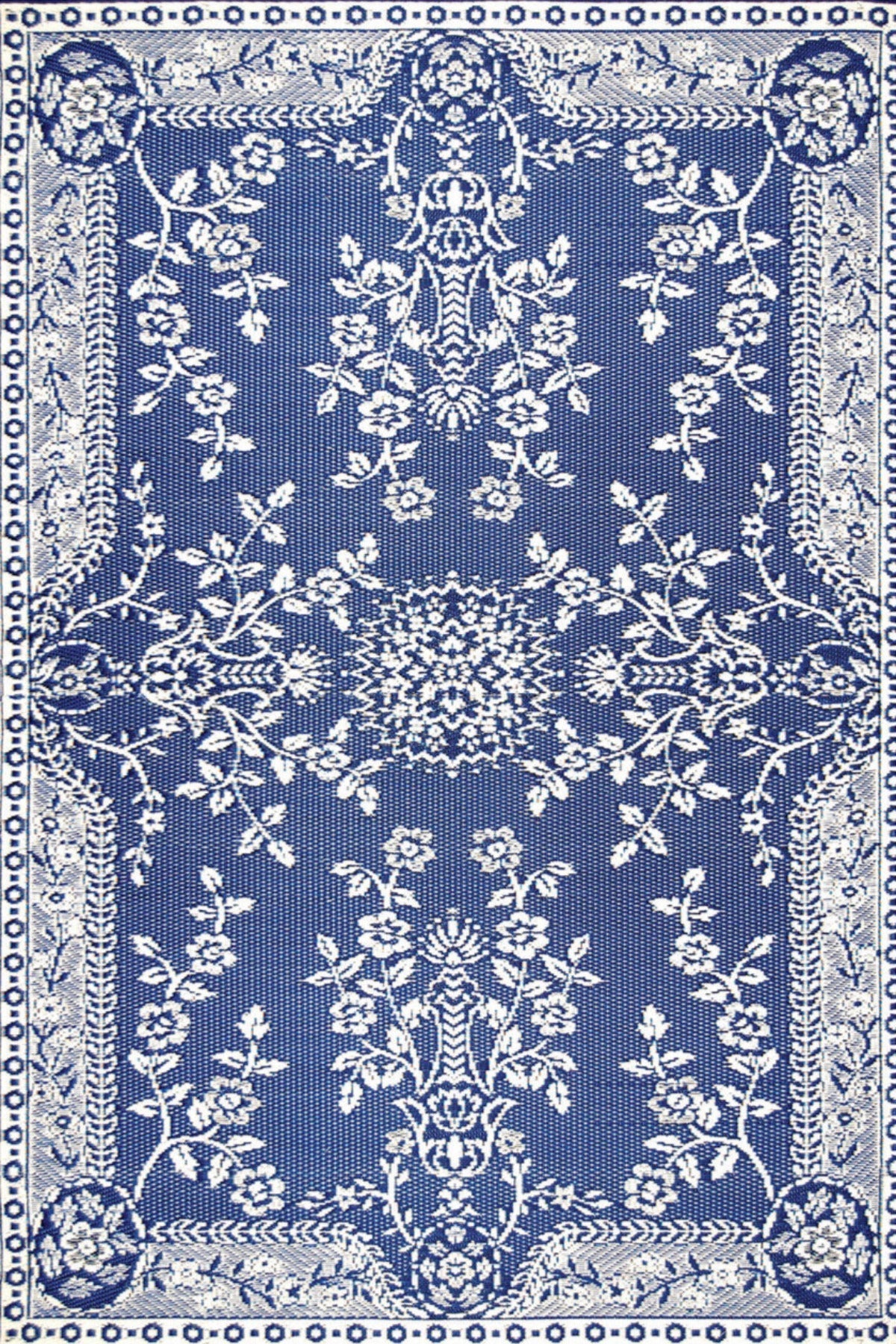 Garland Blue &amp; White Reversible Outdoor Mat