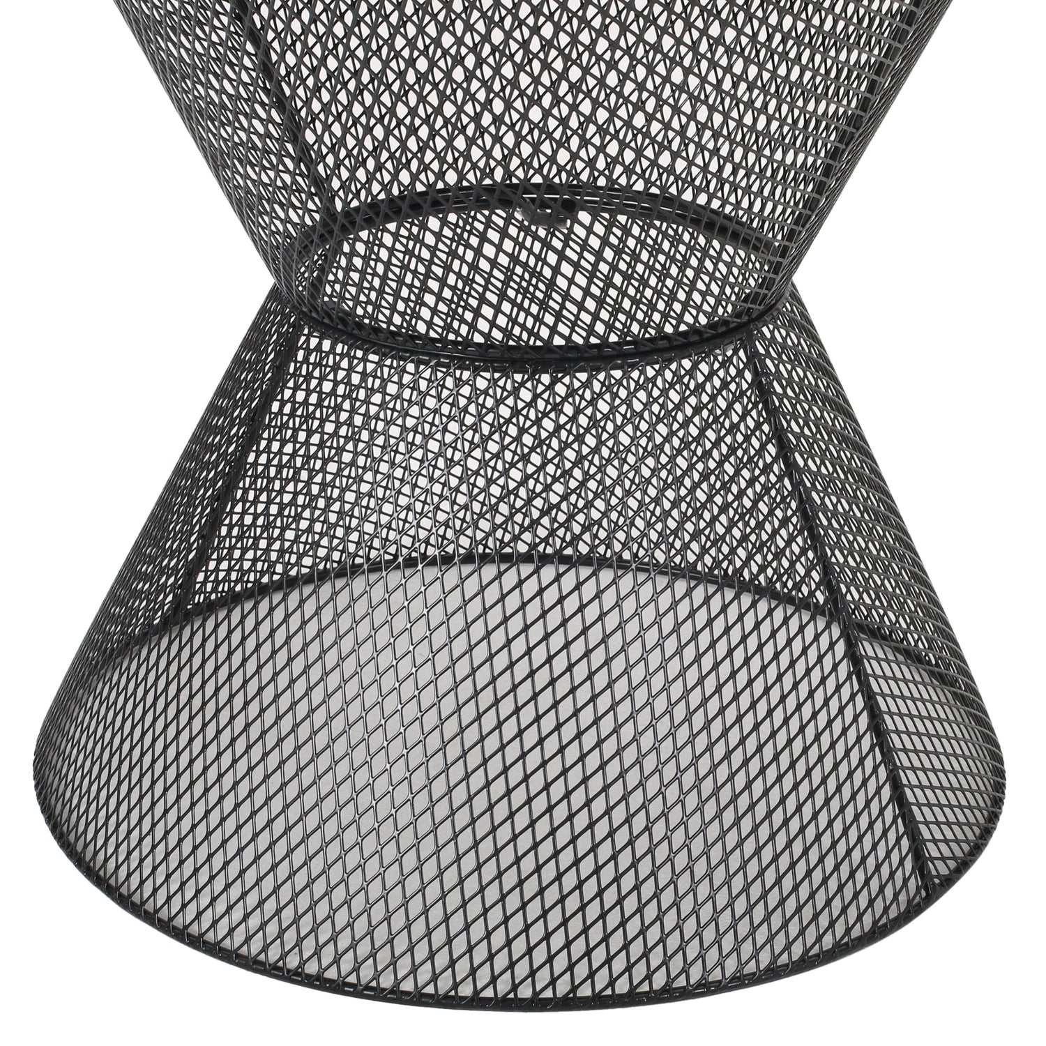 NEVADA Indoor/Outdoor Side Table in Matte Black Mesh Finish