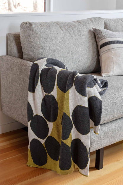 Huey by Susy Pilgrim Waters - Cotton Sustainable Knit Patterned Throw Blanket