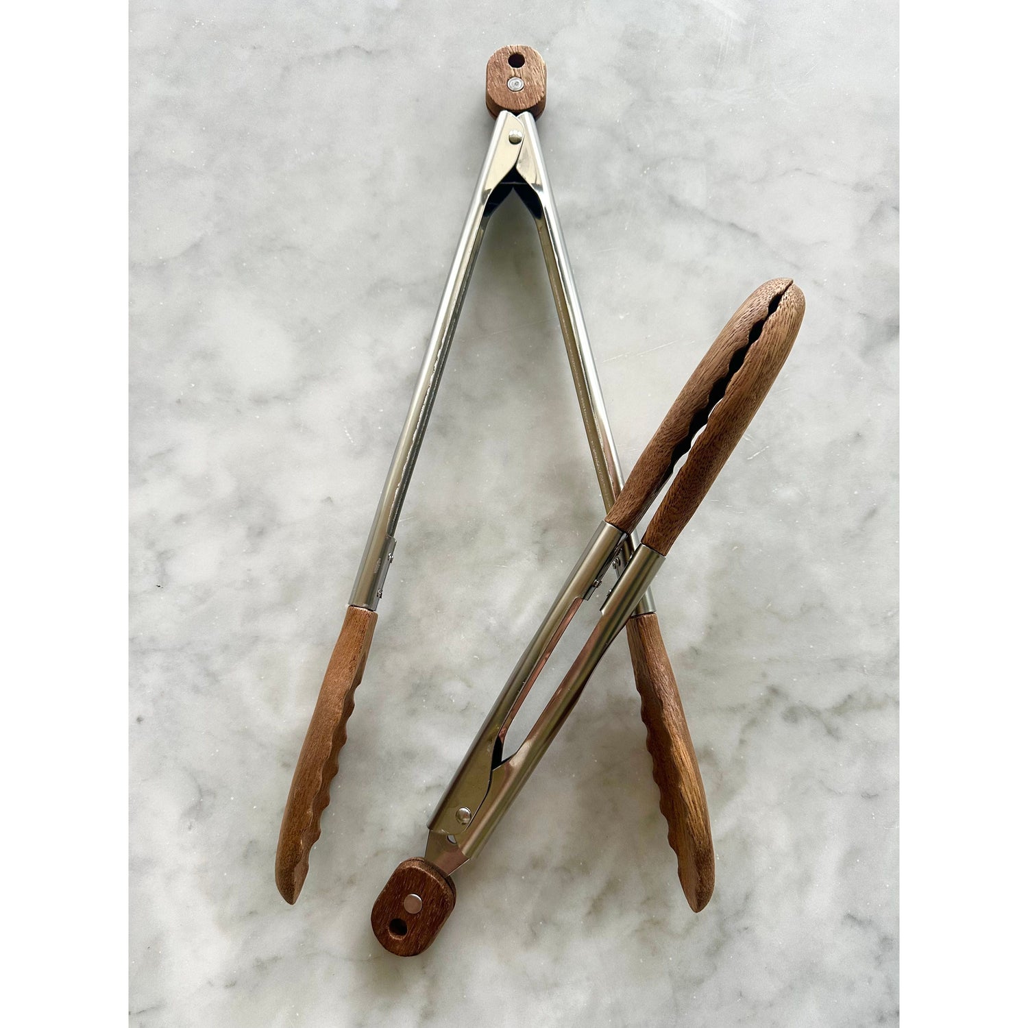 Acacia Wood Tongs - 2 Pc Set