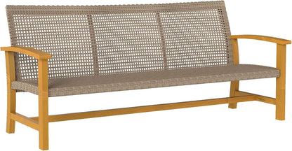 Spacious Wicker Outdoor Couch for Three