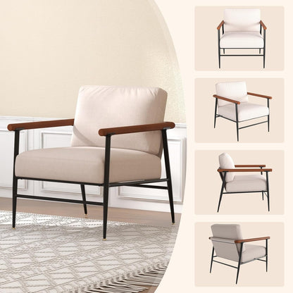 Contemporary Accent Chair in Linen