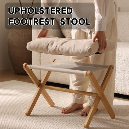 Bamboo Foldable Ottoman Foot Rest