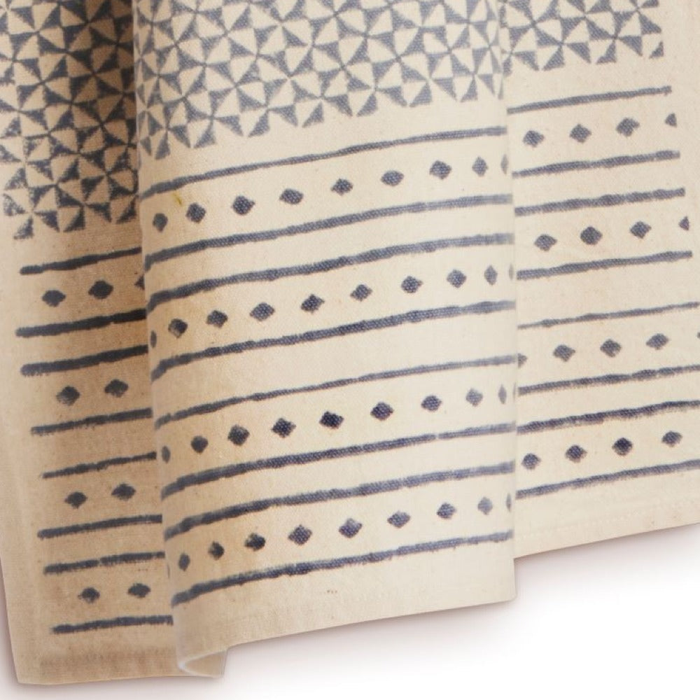 Hand Block Printed Kitchen Towels - Set of 2