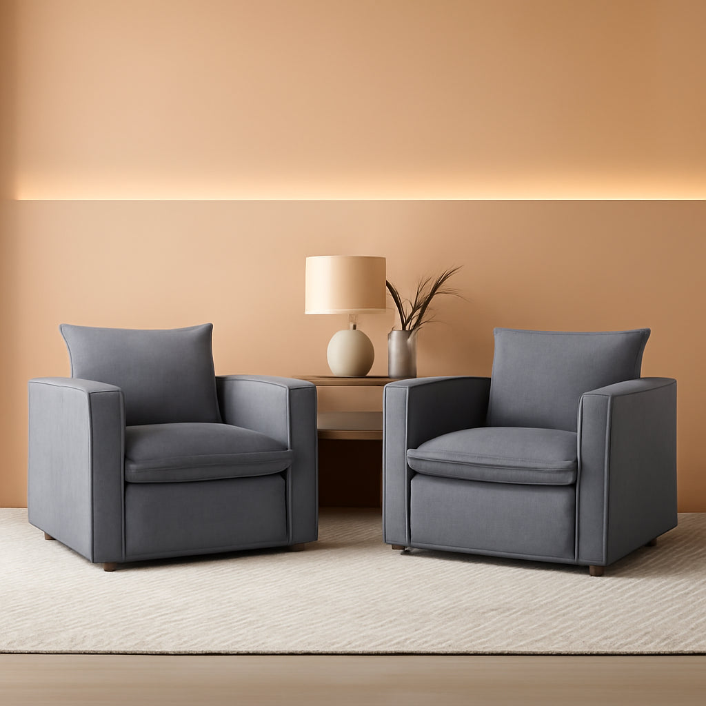 Charcoal Upholstered Swivel Accent Chair