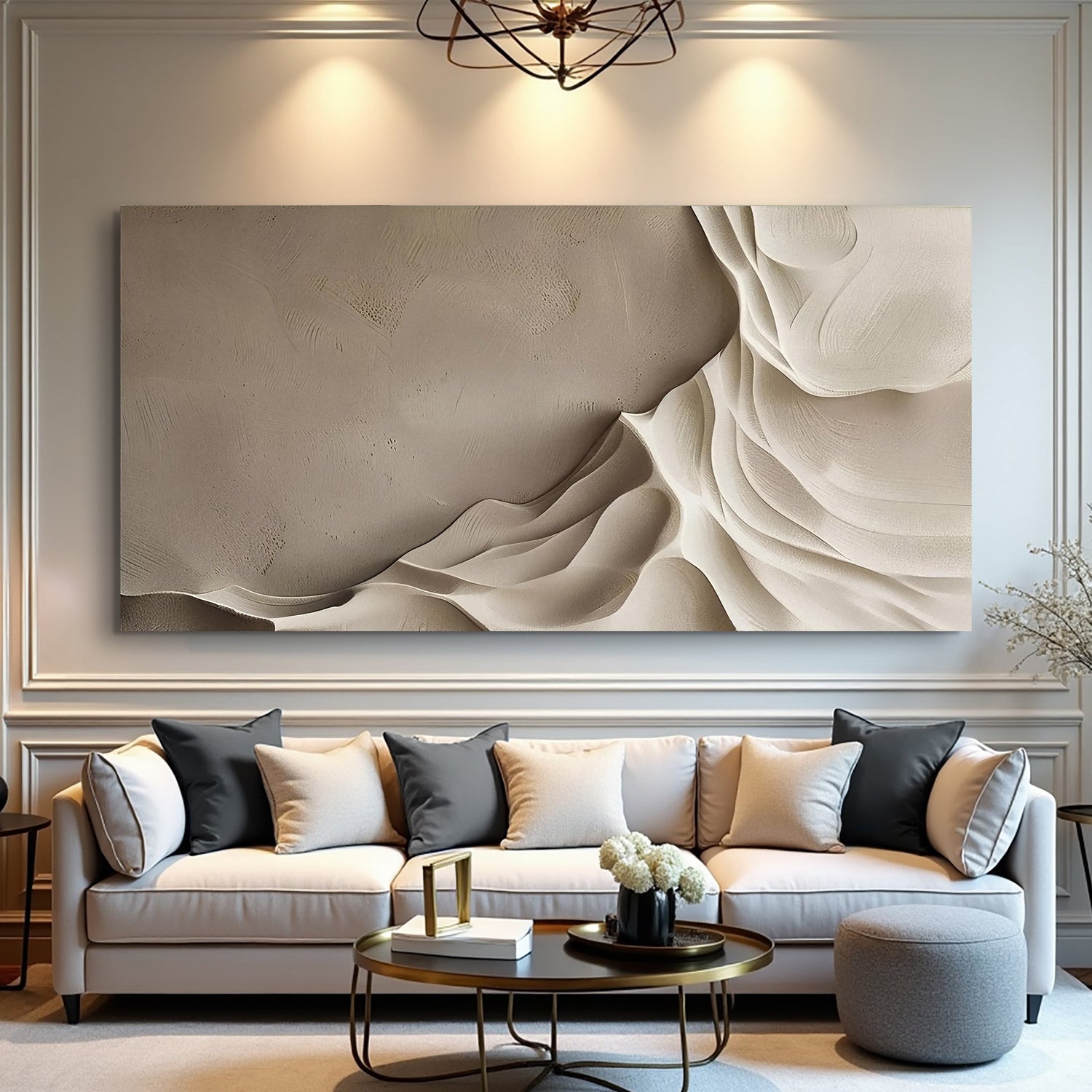 Beige Minimalist Wall Art IV
