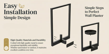 Metal Wall Frame with Shelf (2 pc Set)