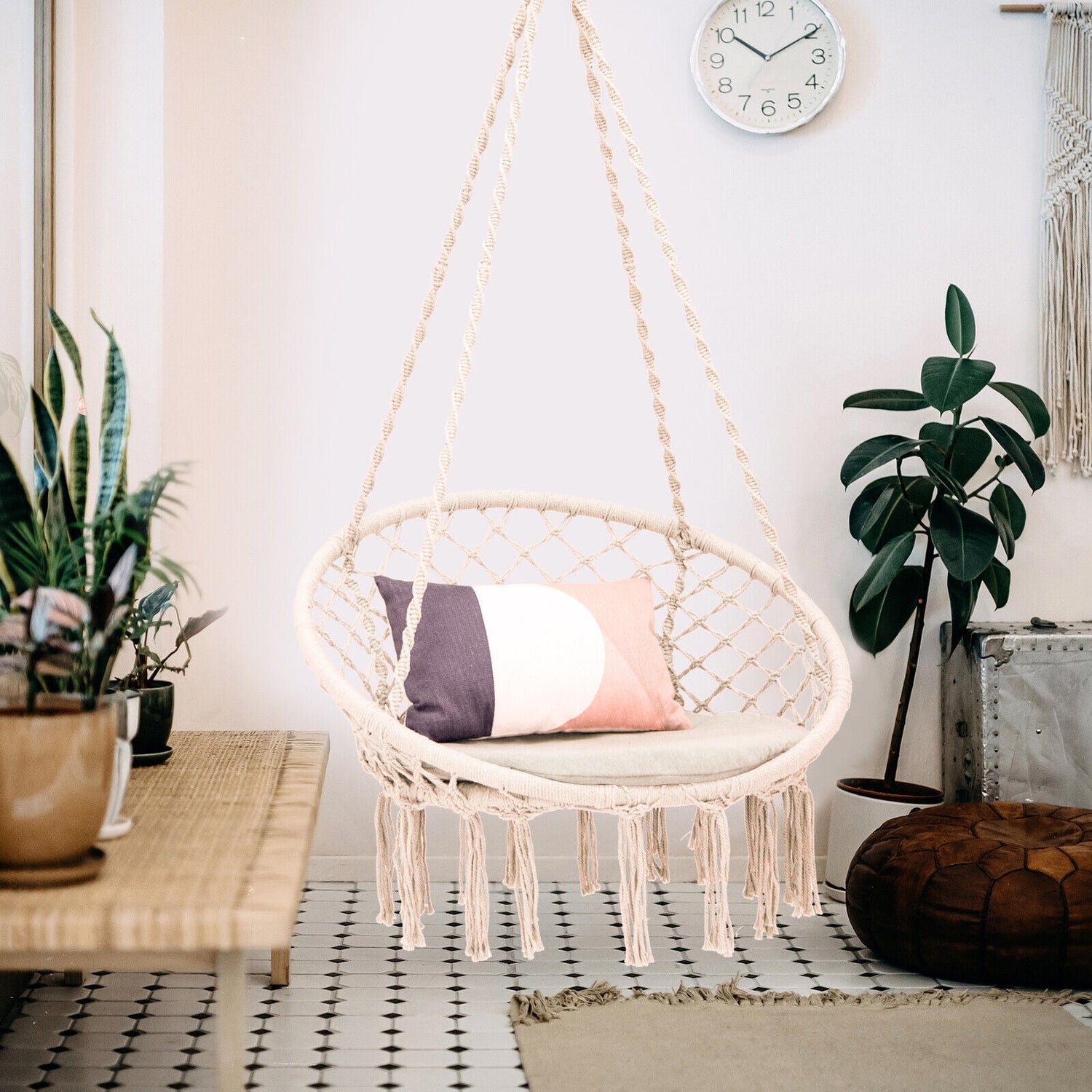 Cushioned Hammock Chair with Hanging Kit