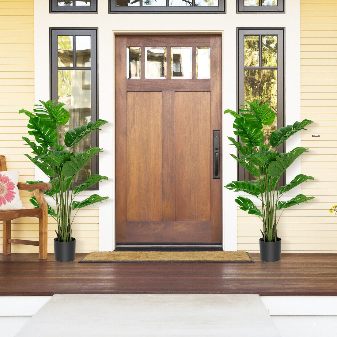 5 Ft Faux Monstera Deliciosa Plant - Indoor/Outdoor