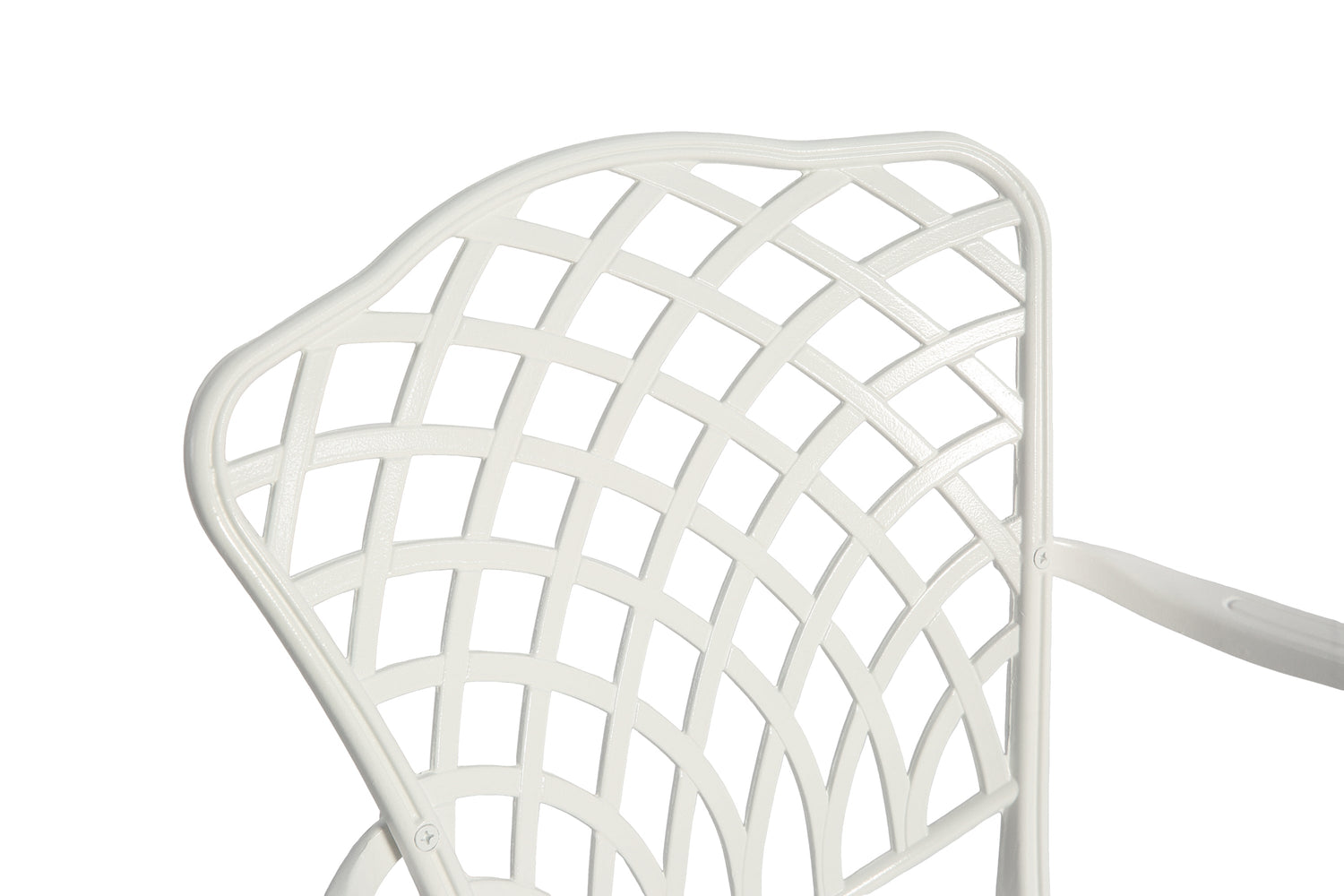 3 Piece All Weather Metal Bistro Table Set in White