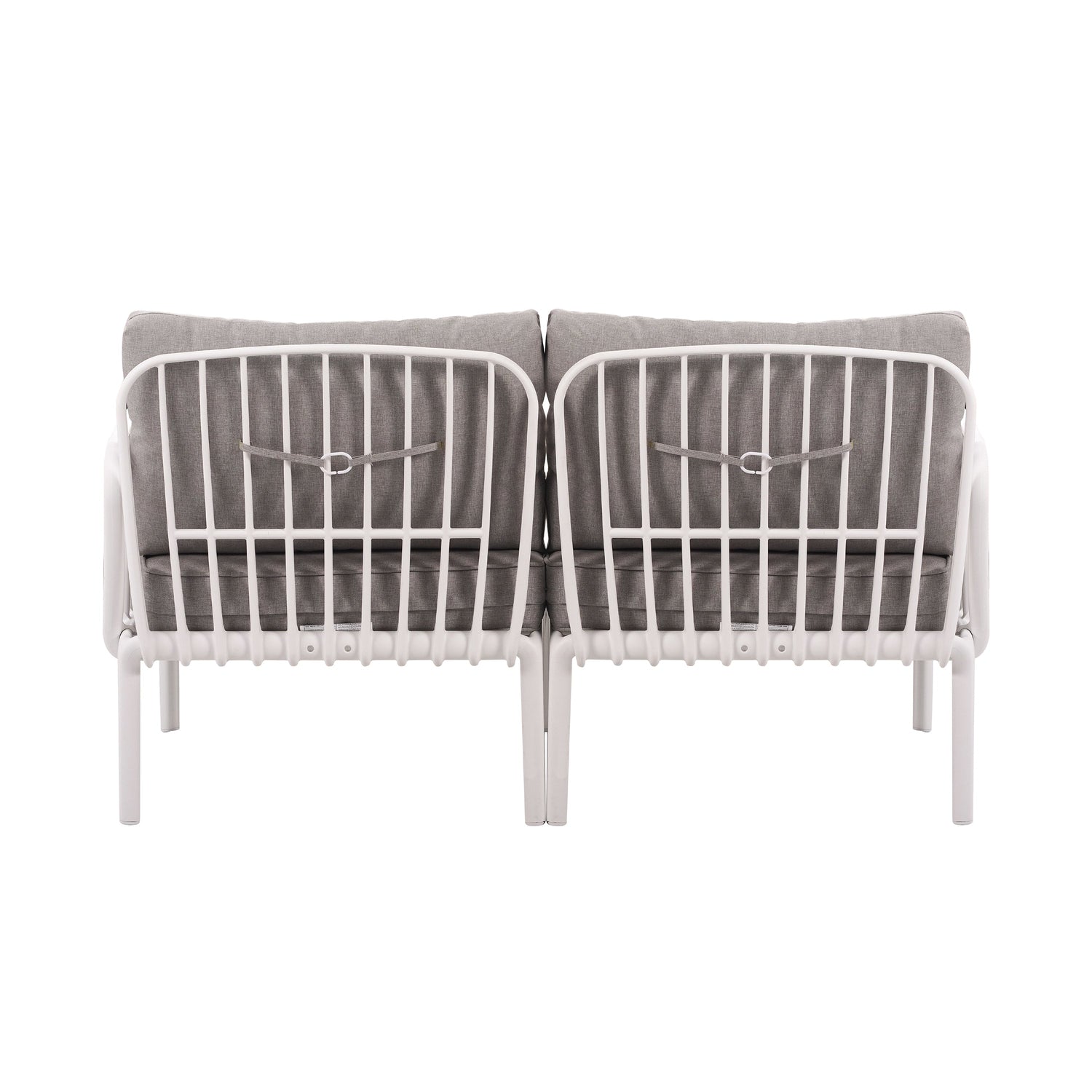 3 Piece Patio Conversation Set - White &amp; Gray