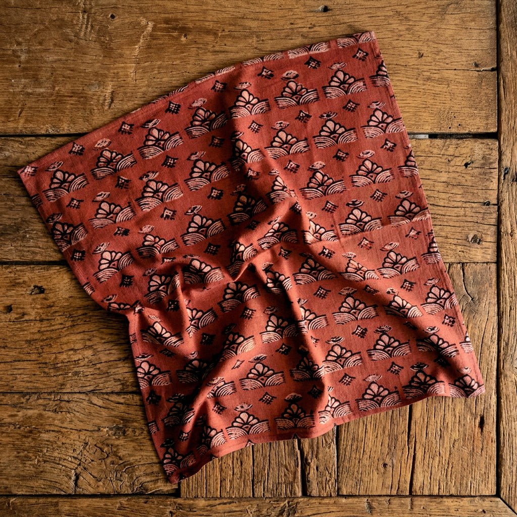Handmade Block Printed Cotton Napkins (Set of 4) - Topha