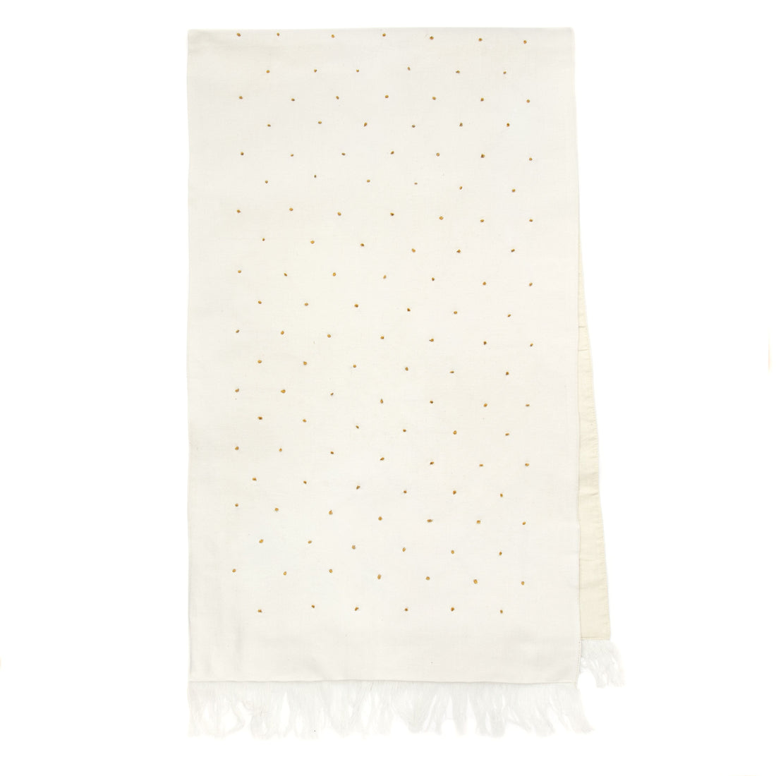 Others Embroidered Table Runner Yellow Dots