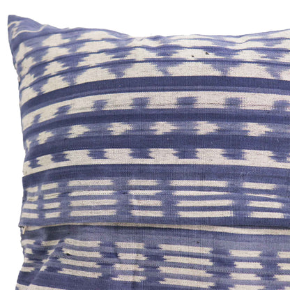 Handwoven Ikat Pillow Cover - Blue