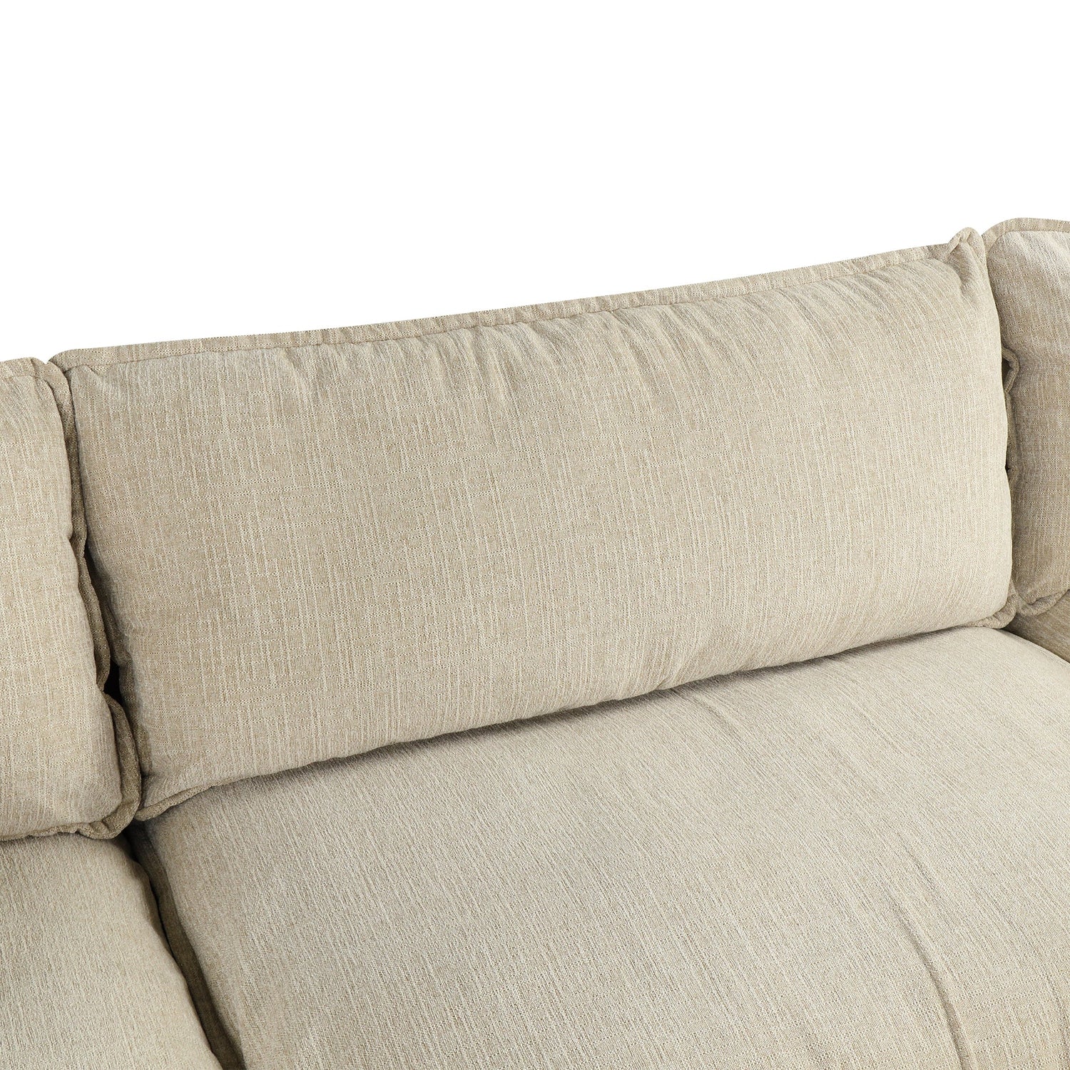 Chenille Upholstered Cloud Sofa Modular Sectional - Beige