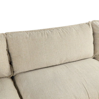 Chenille Upholstered Cloud Sofa Modular Sectional - Beige