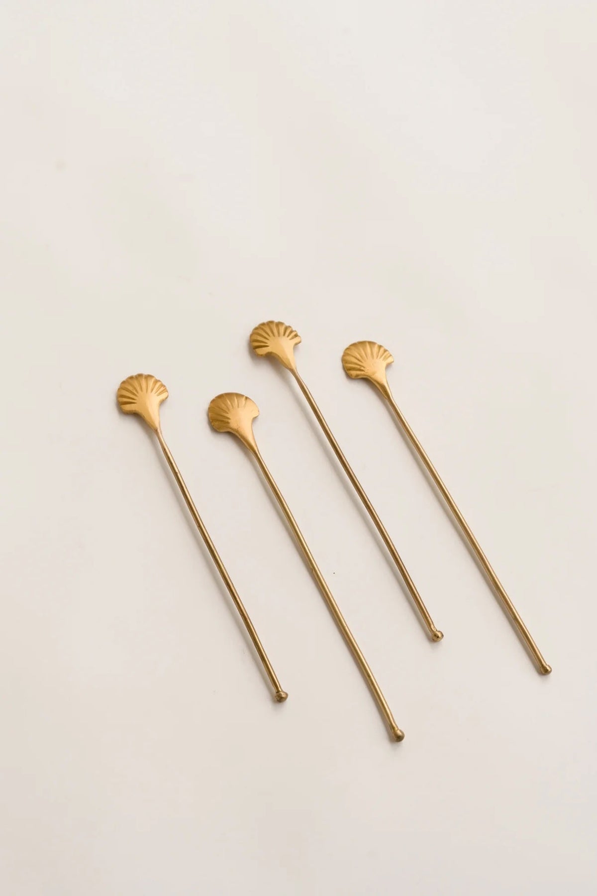 Brass Seashell Stirrers - Set of 4